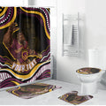 Personalized Brisbane Broncos Bathroom Set Aboriginal Dot Art - Dreamtime Rugby Mascot