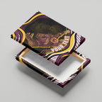 Personalized Brisbane Broncos Canvas Wall Art Aboriginal Dot Art - Dreamtime Rugby Mascot