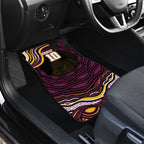 Personalized Brisbane Broncos Car Mats Aboriginal Dot Art - Dreamtime Rugby Mascot