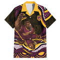 Personalized Brisbane Broncos Hawaiian Shirt Aboriginal Dot Art - Dreamtime Rugby Mascot