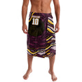 Personalized Brisbane Broncos Lavalava Aboriginal Dot Art - Dreamtime Rugby Mascot