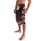Personalized Brisbane Broncos Lavalava Aboriginal Dot Art - Dreamtime Rugby Mascot