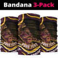 Personalized Brisbane Broncos Neck Gaiter Aboriginal Dot Art - Dreamtime Rugby Mascot