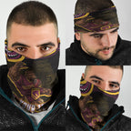Personalized Brisbane Broncos Neck Gaiter Aboriginal Dot Art - Dreamtime Rugby Mascot