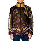 Personalized Brisbane Broncos Padded Jacket Aboriginal Dot Art - Dreamtime Rugby Mascot