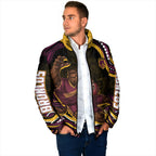 Personalized Brisbane Broncos Padded Jacket Aboriginal Dot Art - Dreamtime Rugby Mascot