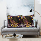 Personalized Brisbane Broncos Pillow Cover Aboriginal Dot Art - Dreamtime Rugby Mascot