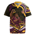 Personalized Brisbane Broncos Rugby Jersey Aboriginal Dot Art - Dreamtime Rugby Mascot