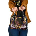 Personalized Brisbane Broncos Shoulder Handbag Aboriginal Dot Art - Dreamtime Rugby Mascot