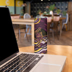 Personalized Brisbane Broncos Skinny Tumbler Aboriginal Dot Art - Dreamtime Rugby Mascot