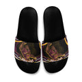 Personalized Brisbane Broncos Slide Sandals Aboriginal Dot Art - Dreamtime Rugby Mascot