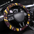 Brisbane Broncos Steering Wheel Cover Aboriginal Dot Art - Dreamtime Rugby Mascot