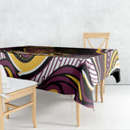 Personalized Brisbane Broncos Tablecloth Aboriginal Dot Art - Dreamtime Rugby Mascot