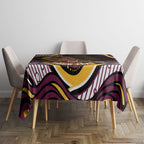 Personalized Brisbane Broncos Tablecloth Aboriginal Dot Art - Dreamtime Rugby Mascot