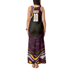Personalized Brisbane Broncos Tank Maxi Dress Aboriginal Dot Art - Dreamtime Rugby Mascot