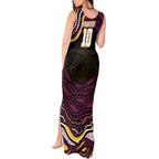 Personalized Brisbane Broncos Tank Maxi Dress Aboriginal Dot Art - Dreamtime Rugby Mascot