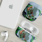 Personalized Canberra Raiders AirPods Case Aboriginal Dot Art - Dreamtime Rugby Mascot