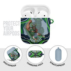 Personalized Canberra Raiders AirPods Case Aboriginal Dot Art - Dreamtime Rugby Mascot