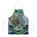 Personalized Canberra Raiders Apron Aboriginal Dot Art - Dreamtime Rugby Mascot