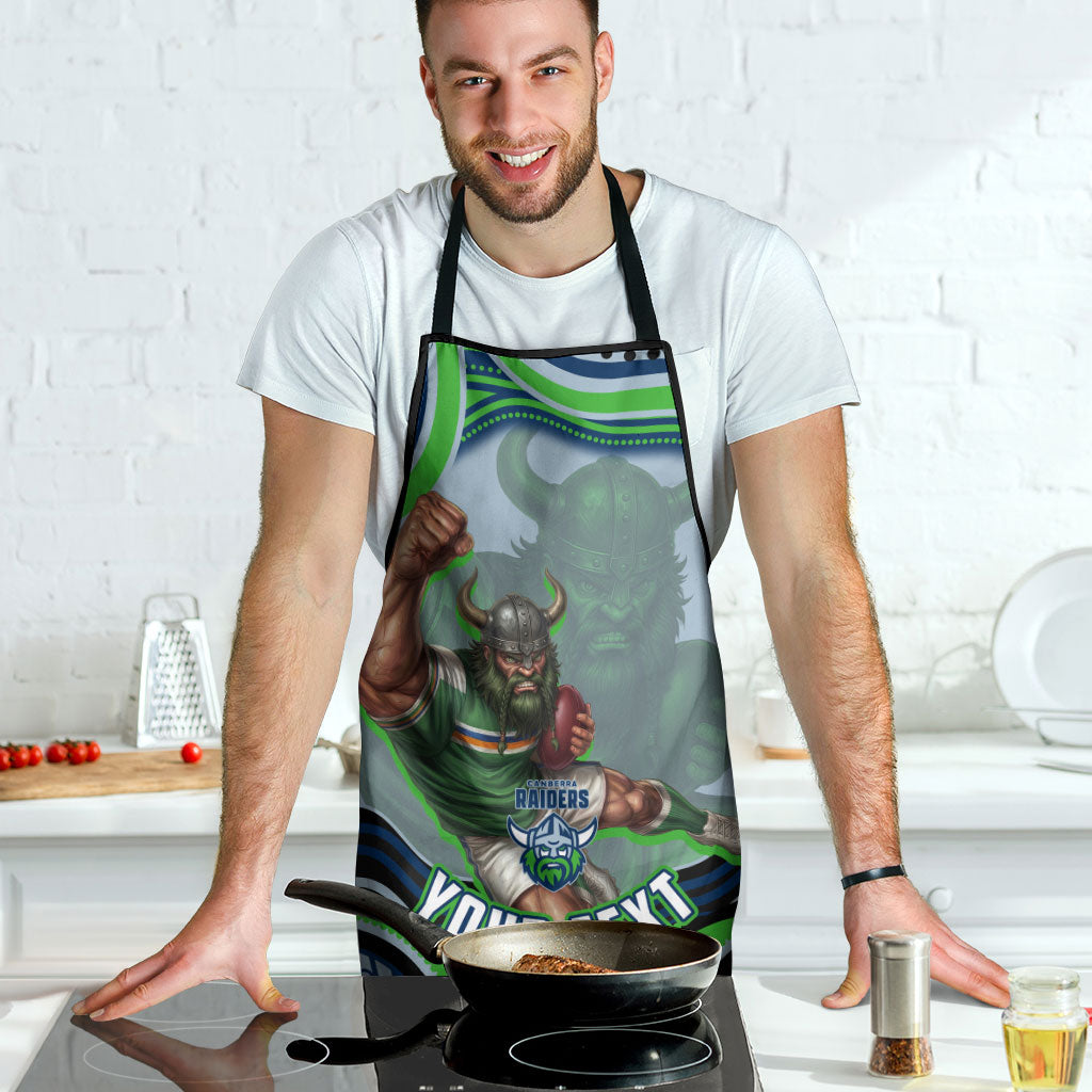 Personalized Canberra Raiders Apron Aboriginal Dot Art - Dreamtime Rugby Mascot