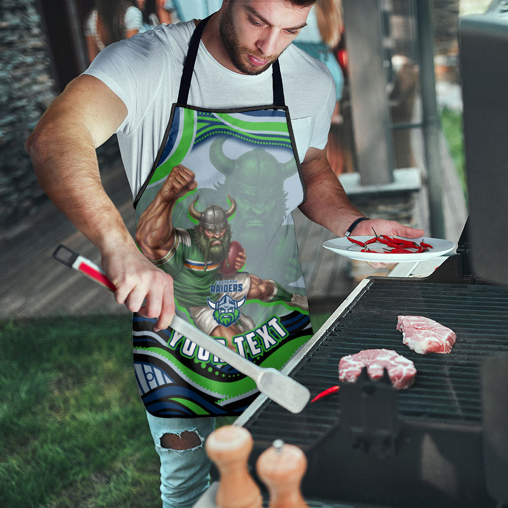 Personalized Canberra Raiders Apron Aboriginal Dot Art - Dreamtime Rugby Mascot