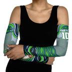 Personalized Canberra Raiders Arm Sleeves Aboriginal Dot Art - Dreamtime Rugby Mascot