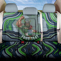 Personalized Canberra Raiders Back Car Seat Cover Aboriginal Dot Art - Dreamtime Rugby Mascot