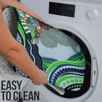 Personalized Canberra Raiders Bathroom Set Aboriginal Dot Art - Dreamtime Rugby Mascot