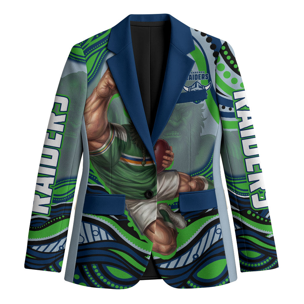 Personalized Canberra Raiders Blazer Aboriginal Dot Art - Dreamtime Rugby Mascot