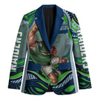 Personalized Canberra Raiders Blazer Aboriginal Dot Art - Dreamtime Rugby Mascot