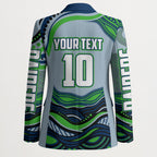 Personalized Canberra Raiders Blazer Aboriginal Dot Art - Dreamtime Rugby Mascot