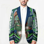Personalized Canberra Raiders Blazer Aboriginal Dot Art - Dreamtime Rugby Mascot