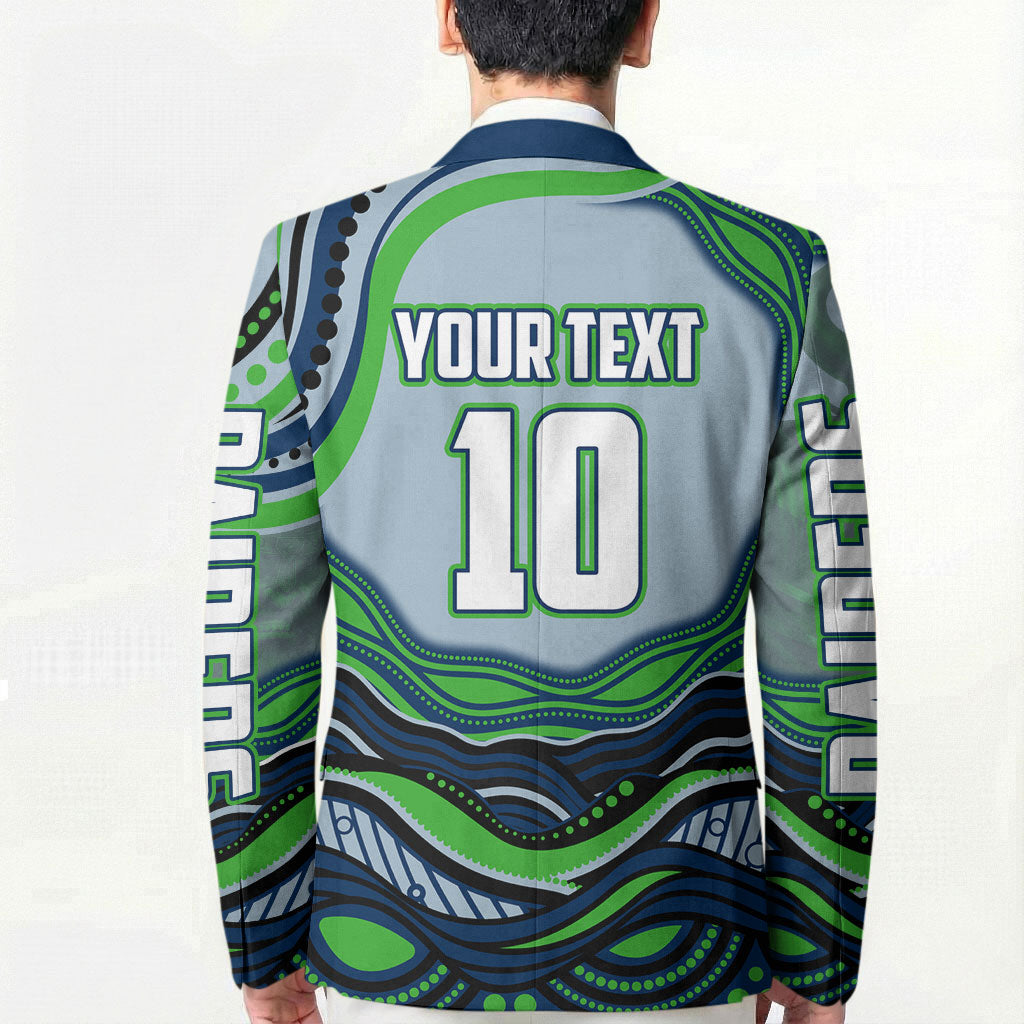 Personalized Canberra Raiders Blazer Aboriginal Dot Art - Dreamtime Rugby Mascot