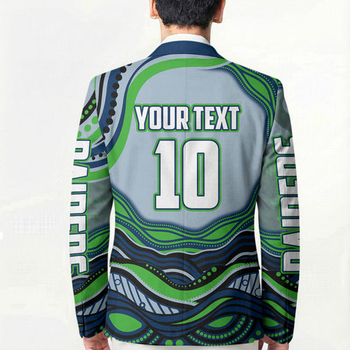 Personalized Canberra Raiders Blazer Aboriginal Dot Art - Dreamtime Rugby Mascot