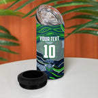 Personalized Canberra Raiders 4 in 1 Can Cooler Tumbler Aboriginal Dot Art - Dreamtime Rugby Mascot