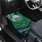 Personalized Canberra Raiders Car Mats Aboriginal Dot Art - Dreamtime Rugby Mascot