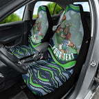 Personalized Canberra Raiders Car Seat Cover Aboriginal Dot Art - Dreamtime Rugby Mascot