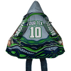 Personalized Canberra Raiders Cloak Aboriginal Dot Art - Dreamtime Rugby Mascot