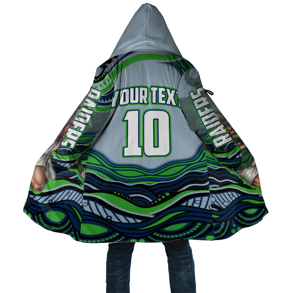 Personalized Canberra Raiders Cloak Aboriginal Dot Art - Dreamtime Rugby Mascot