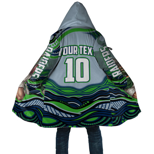 Personalized Canberra Raiders Cloak Aboriginal Dot Art - Dreamtime Rugby Mascot