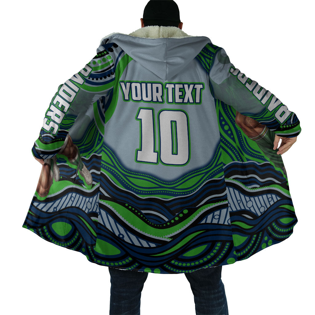 Personalized Canberra Raiders Cloak Aboriginal Dot Art - Dreamtime Rugby Mascot