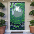 Personalized Canberra Raiders Door Cover Aboriginal Dot Art - Dreamtime Rugby Mascot