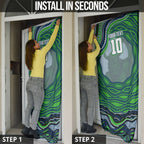 Personalized Canberra Raiders Door Cover Aboriginal Dot Art - Dreamtime Rugby Mascot