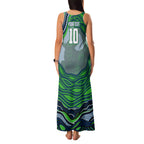 Personalized Canberra Raiders Family Matching Tank Maxi Dress and Hawaiian Shirt Aboriginal Dot Art - Dreamtime Rugby Mascot