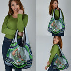 Personalized Canberra Raiders Grocery Bag Aboriginal Dot Art - Dreamtime Rugby Mascot