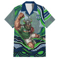 Personalized Canberra Raiders Hawaiian Shirt Aboriginal Dot Art - Dreamtime Rugby Mascot