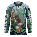 Personalized Canberra Raiders Hockey Jersey Aboriginal Dot Art - Dreamtime Rugby Mascot