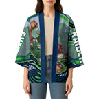 Personalized Canberra Raiders Kimono Aboriginal Dot Art - Dreamtime Rugby Mascot