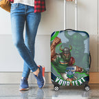 Personalized Canberra Raiders Luggage Cover Aboriginal Dot Art - Dreamtime Rugby Mascot