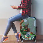 Personalized Canberra Raiders Luggage Cover Aboriginal Dot Art - Dreamtime Rugby Mascot